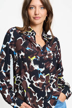 Load image into Gallery viewer, Pom Mila Bovine Blouse in Brown