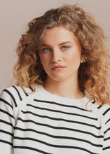 Load and play video in Gallery viewer, Riani Striped Jumper in Black and White