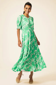 Aspiga Cordelia Dress in Cream/Green