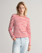 Load image into Gallery viewer, Gant Slim Striped Shield Polo in Red
