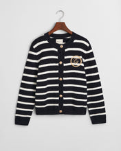 Load image into Gallery viewer, Gant Striped Cotton Knit Jacket