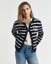 Load image into Gallery viewer, Gant Striped Cotton Knit Jacket