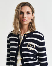 Load image into Gallery viewer, Gant Striped Cotton Knit Jacket