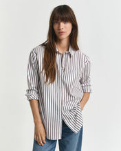Load image into Gallery viewer, Gant Relaxed Fit Striped Shirt in Deep Brown