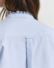 Load image into Gallery viewer, Gant Classic Oxford Frill Blouse in Light Blue