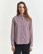 Load image into Gallery viewer, Gant Classic Striped Shirt in Plum Wine
