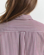 Load image into Gallery viewer, Gant Classic Striped Shirt in Plum Wine