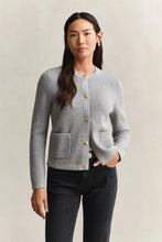 Load image into Gallery viewer, Gant Cotton Cardigan in Grey Merlange
