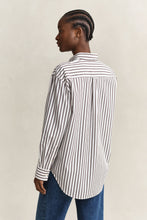 Load image into Gallery viewer, Gant Striped Classic Poplin Shirt in Deep Brown