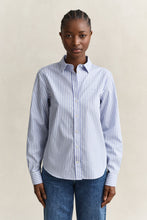 Load image into Gallery viewer, Gant Striped Classic Poplin Shirt in Misty Lavender