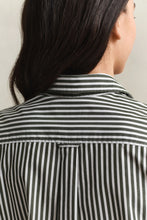 Load image into Gallery viewer, Gant Striped Classic Poplin Shirt in Mossy Green