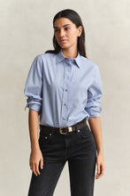 Load image into Gallery viewer, Gant Striped Yoke Detail Shirt in Misty Lavender