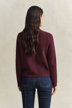 Load image into Gallery viewer, Gant Cotton Cardigan in Darkened Wine