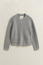 Load image into Gallery viewer, Gant Cotton Cardigan in Grey Merlange