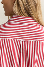 Load image into Gallery viewer, Gant Classic Regular Striped Poplin Shirt in Ruby Red