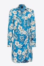 Load image into Gallery viewer, Pinko Abilitato Graphic Floral Mini Dress in Turquoise
