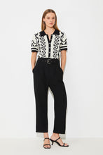 Load image into Gallery viewer, Suncoo Polka Polo Knit in Black
