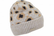 Load image into Gallery viewer, SEEBERGER knit beanie with turn up in leo jacquard
