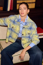 Load image into Gallery viewer, Rich &amp; Royal Checked Boucle Shirt Jacket in Open Air
