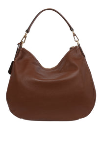 Abro Juna Leather Hobo Shoulder Bag in Camel