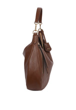 Load image into Gallery viewer, Abro Juna Leather Hobo Shoulder Bag in Camel
