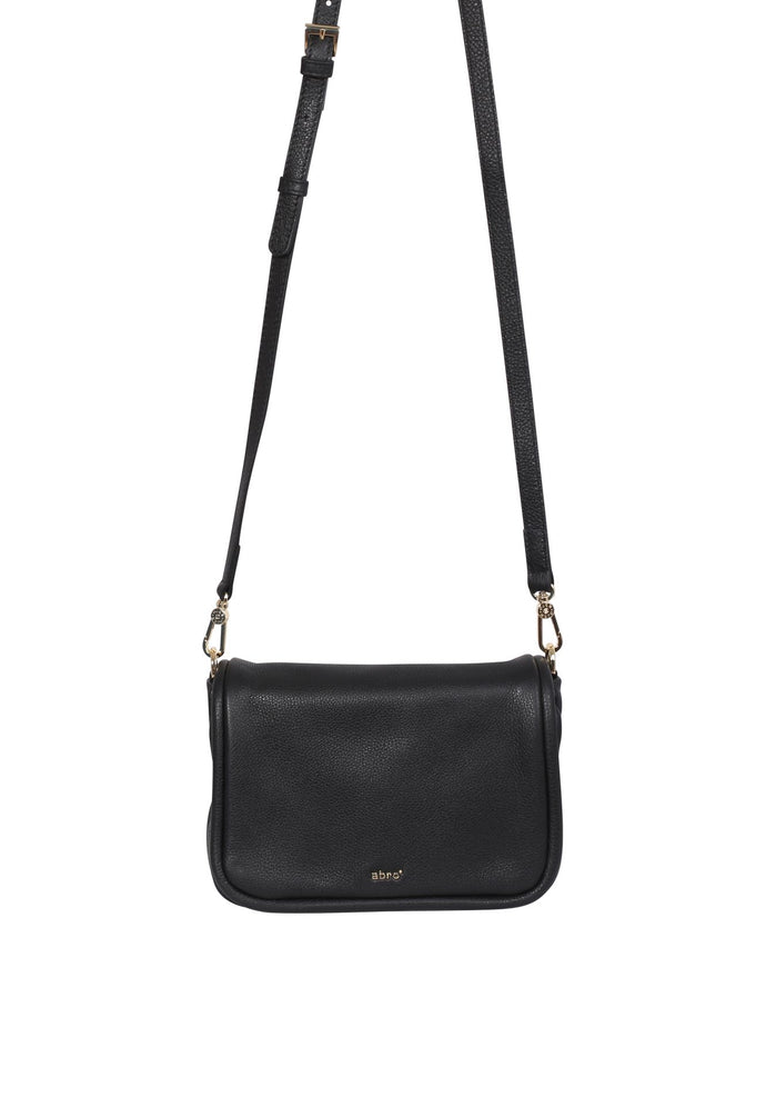 Abro Willow Leather Cross Body Bag in Black