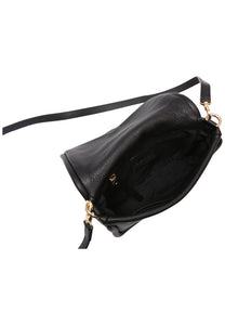 Abro Willow Leather Cross Body Bag in Black