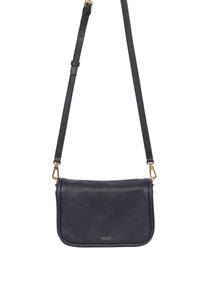 Abro Willow Leather Cross Body Bag in Navy