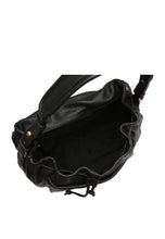 Load image into Gallery viewer, Abro Star Saddle Leather Shoulder Bag in Black
