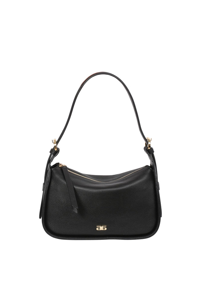 Abro Best Friend Leather Shoulder Bag in Black