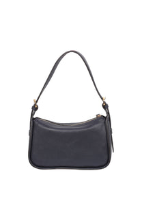 Abro Best Friend Leather Shoulder Bag in Navy