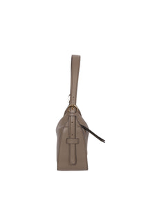 Abro Best Friend Leather Shoulder Bag in Taupe