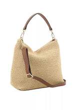 Load image into Gallery viewer, Abro Kaia Hobo Raffia Bag in Natural-Nut

