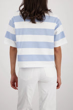 Load image into Gallery viewer, Monari Sweatshirt with Stripes in Sea Blue
