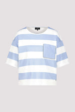 Load image into Gallery viewer, Monari Sweatshirt with Stripes in Sea Blue
