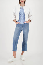 Load image into Gallery viewer, Monari Knitted Jumper with Cornelly Pattern in Sea Blue
