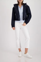 Load image into Gallery viewer, Monari Polo Jumper with Stripes in Sea Blue
