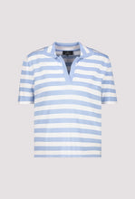 Load image into Gallery viewer, Monari Polo Jumper with Stripes in Sea Blue
