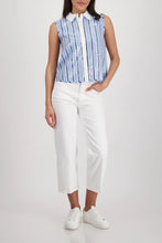 Load image into Gallery viewer, Monari Blouse with Sequins in Sea Blue
