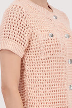 Load image into Gallery viewer, Monari Ajour Cardigan in Summer Peach
