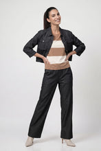 Load image into Gallery viewer, Monari Colour Block Sweatshirt in Brown Sugar Striped
