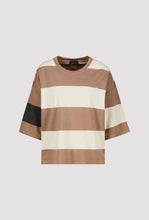 Load image into Gallery viewer, Monari Colour Block Sweatshirt in Brown Sugar Striped
