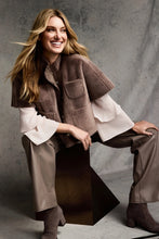 Load image into Gallery viewer, Monari Cape with Faux Fur in Taupe
