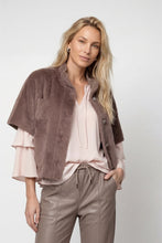 Load image into Gallery viewer, Monari Cape with Faux Fur in Taupe
