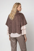Load image into Gallery viewer, Monari Cape with Faux Fur in Taupe
