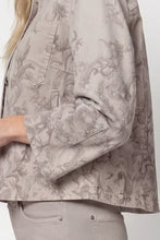 Load image into Gallery viewer, Monari Denim Jacket with Ornamental Pattern in Taupe
