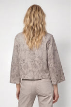 Load image into Gallery viewer, Monari Denim Jacket with Ornamental Pattern in Taupe
