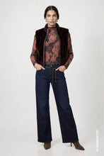 Load image into Gallery viewer, Monari Faux fur vest with stand-up collar
