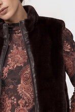 Load image into Gallery viewer, Monari Faux fur vest with stand-up collar
