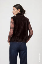 Load image into Gallery viewer, Monari Faux fur vest with stand-up collar
